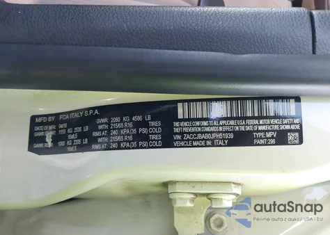 2018 Jeep Renegade Sport 4X4 from USA, damaged, VIN ZACCJBAB0JPH51939